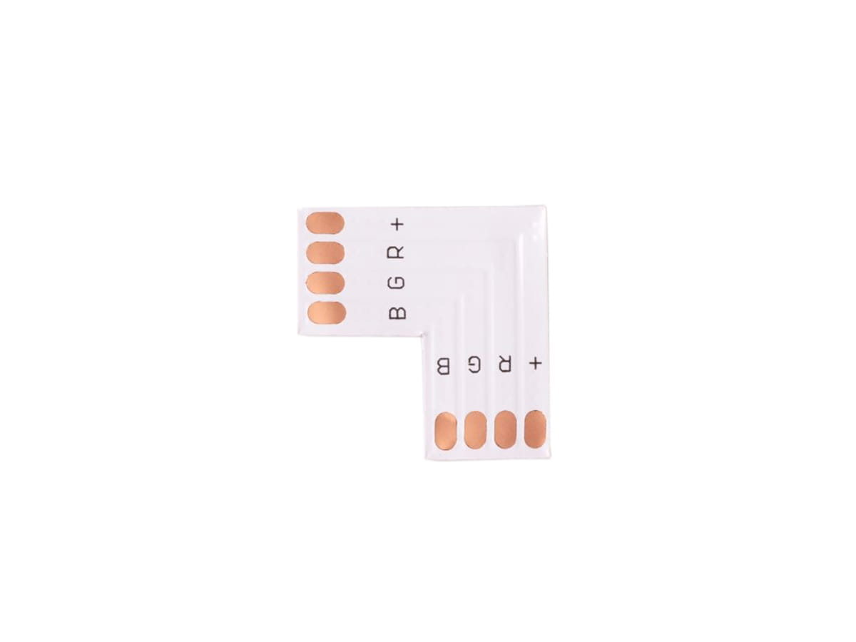 Złączka do taśm LED RGB 10mm kątowa L